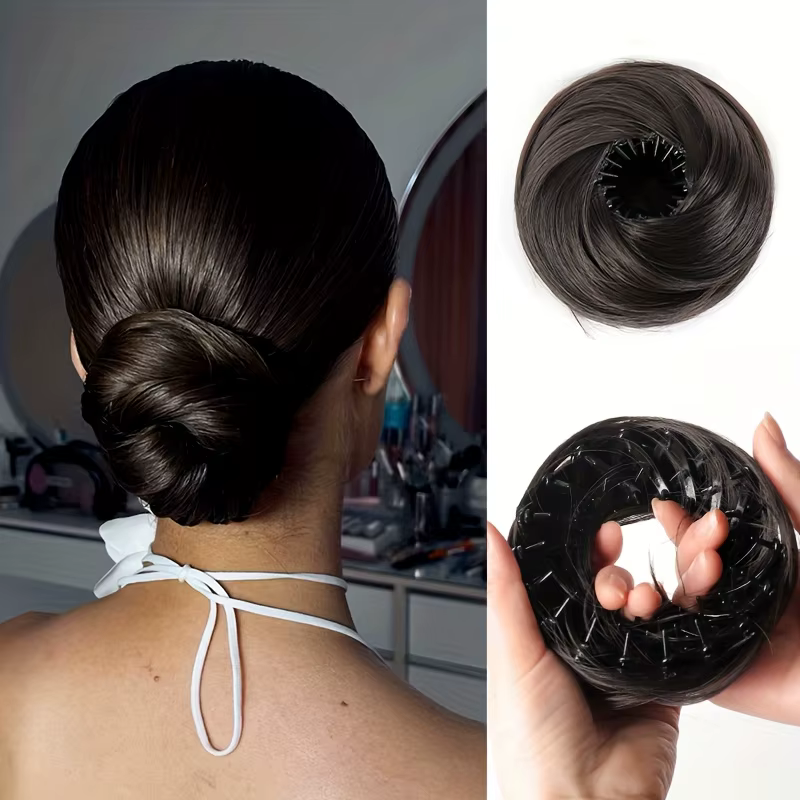 Accessoires pour chignon femme - Pinces à cheveux synthétiques réglables de 4 pouces, adaptées à tou