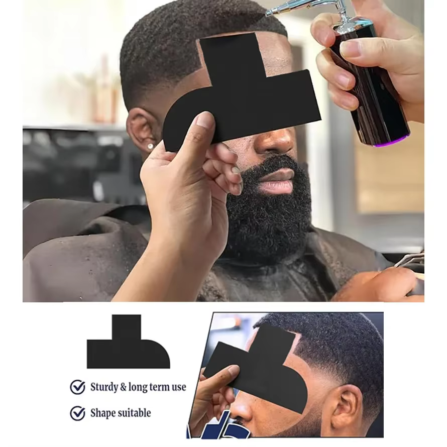 Outil professionnel pour la mise en forme de la barbe, carte de modelage pour une définition précise