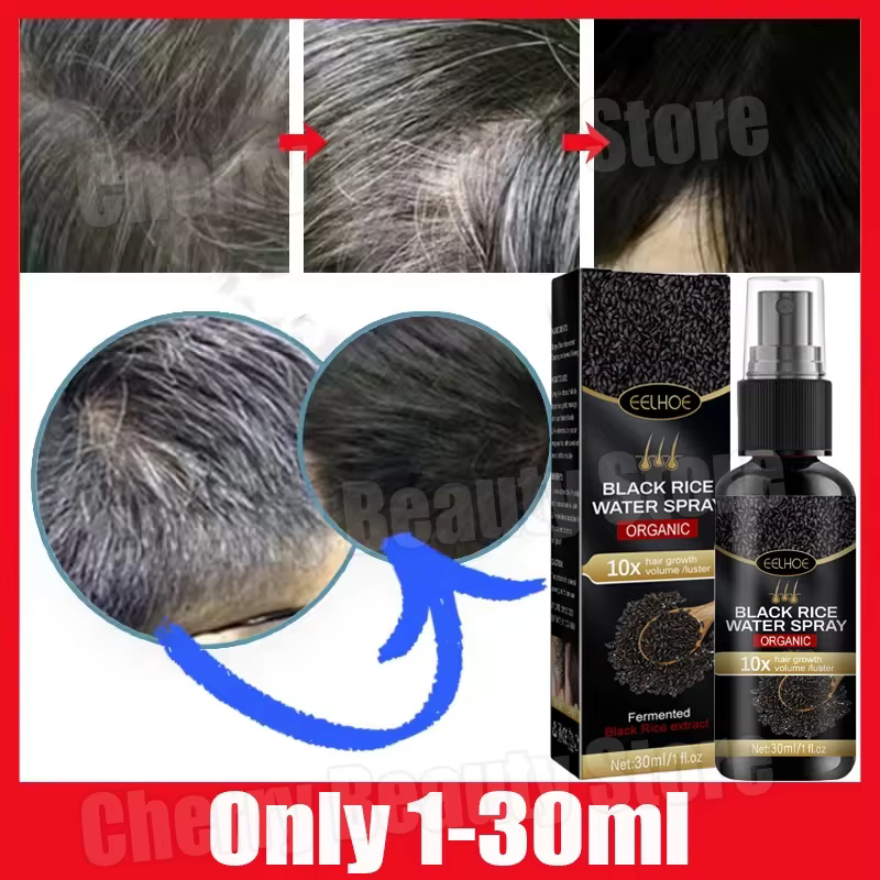 Sérum de traitement pour cheveux gris et blancs, couverture de cheveux blancs au noir, document natu