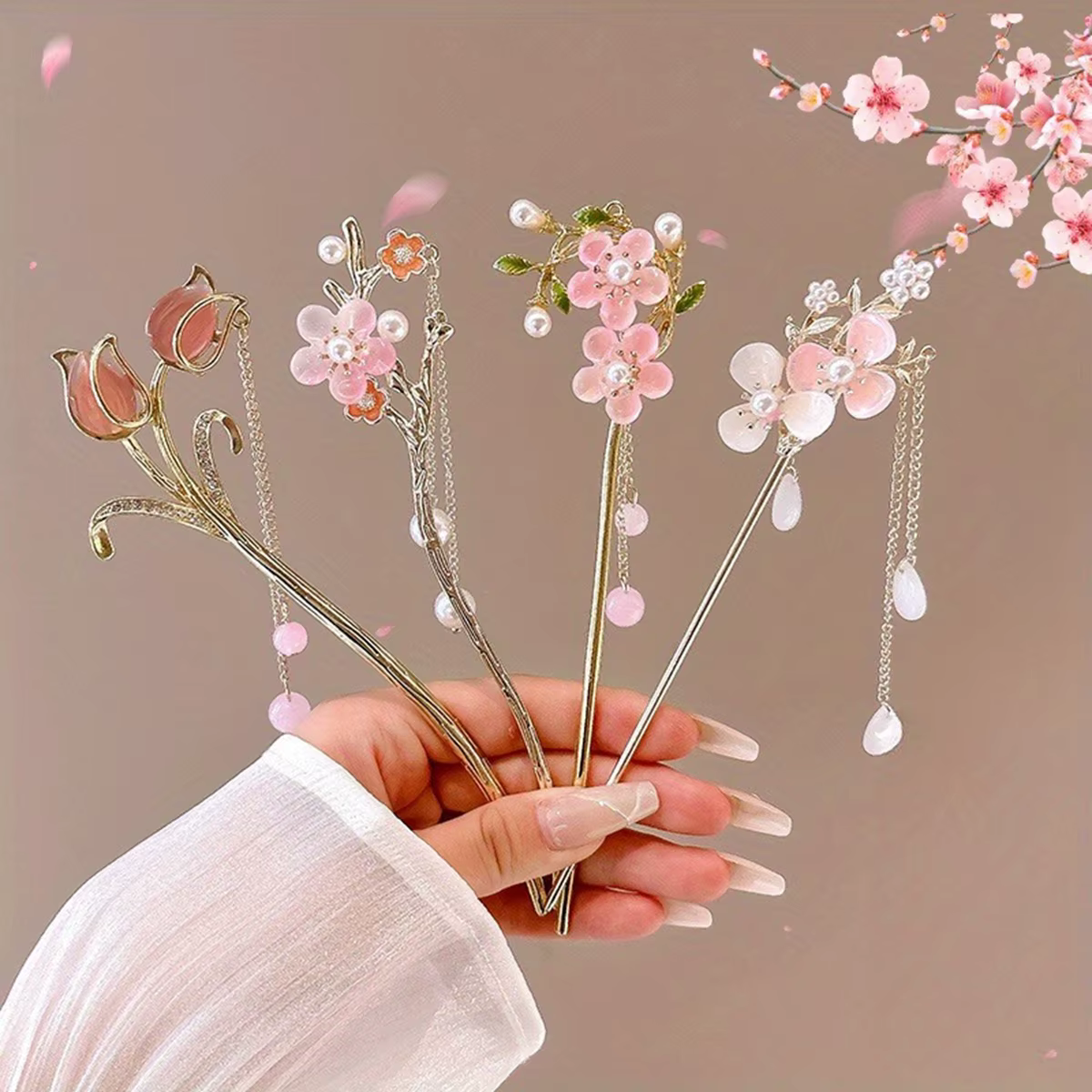 Accessoire de cheveux romantique de Style chinois, bijoux en alliage, aiguille à cheveux pour femmes