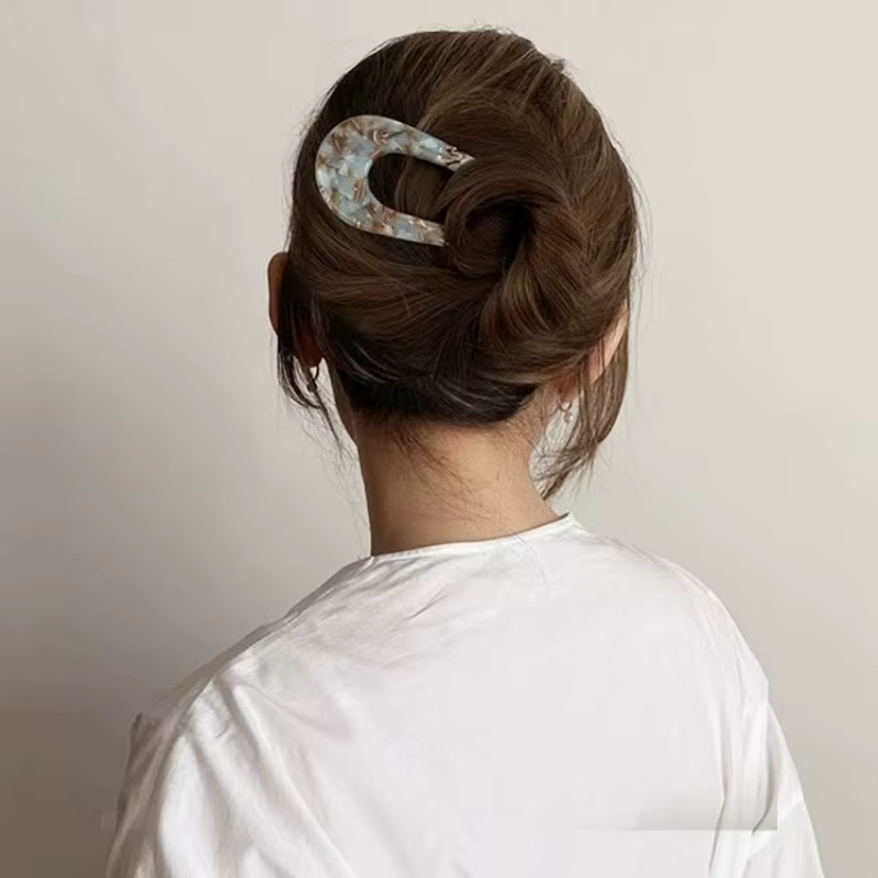 Pinces à cheveux élégantes en forme de U – Épingles torsadées françaises, épingles à cheveux haut de