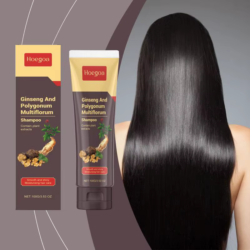 Shampoo Hoegoa Ginseng Polygonum Multiflorum, à base de plantes, hydrate les cheveux et améliore leu