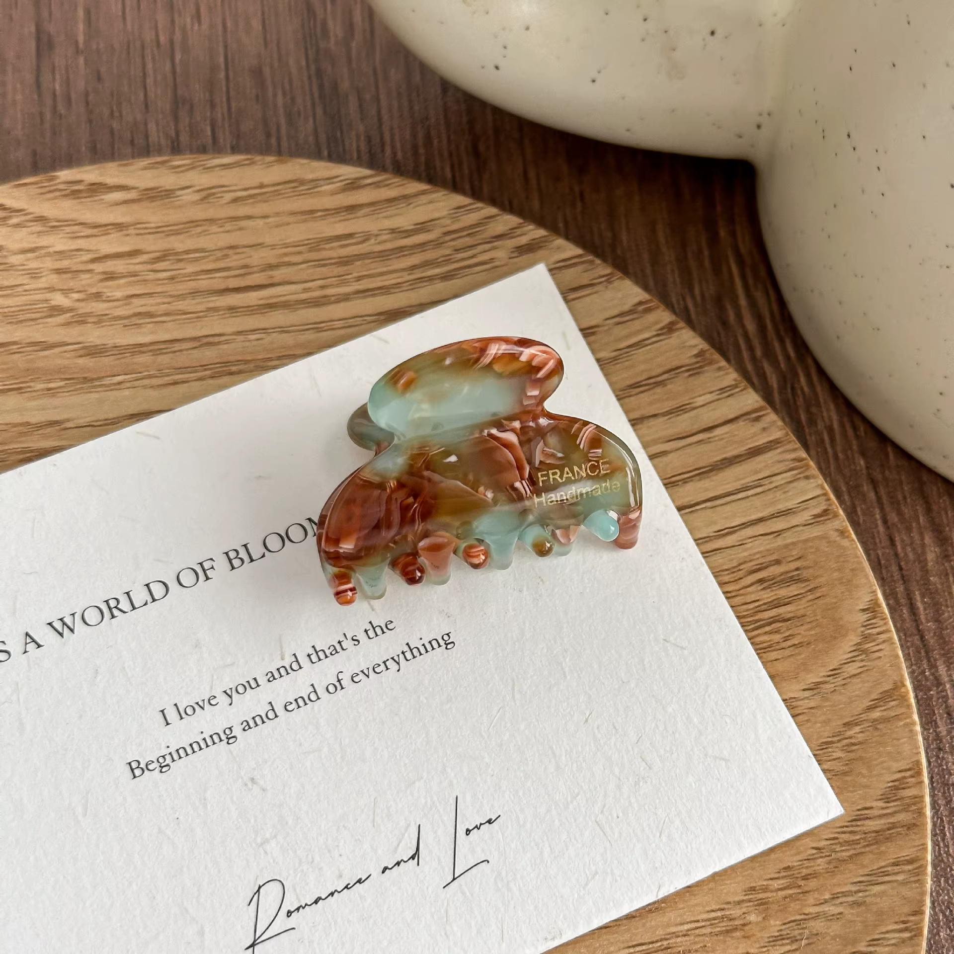 Pince à cheveux léopard en acétate français, 3.5CM, petite taille, Style doux, pince requin, accesso