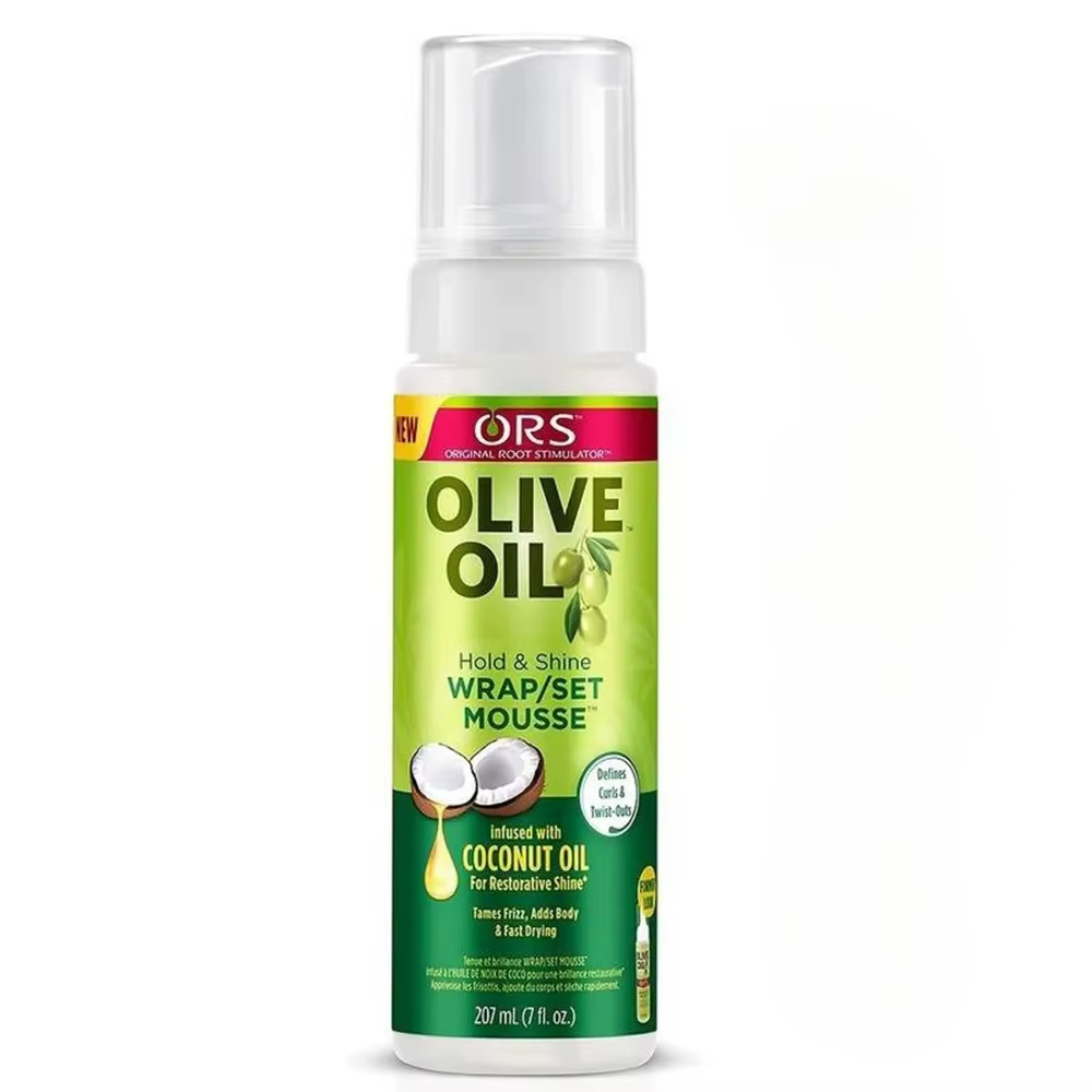 Mousse coiffante pour cheveux bouclés, sans résidus, à l'huile d'olive, anti-frisottis, pour perruqu