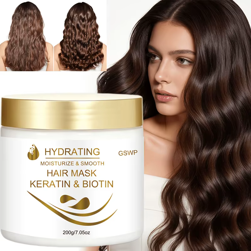 Masque capillaire hydratant à la kératine GSWP, peut prendre soin des cheveux en douceur et les nour