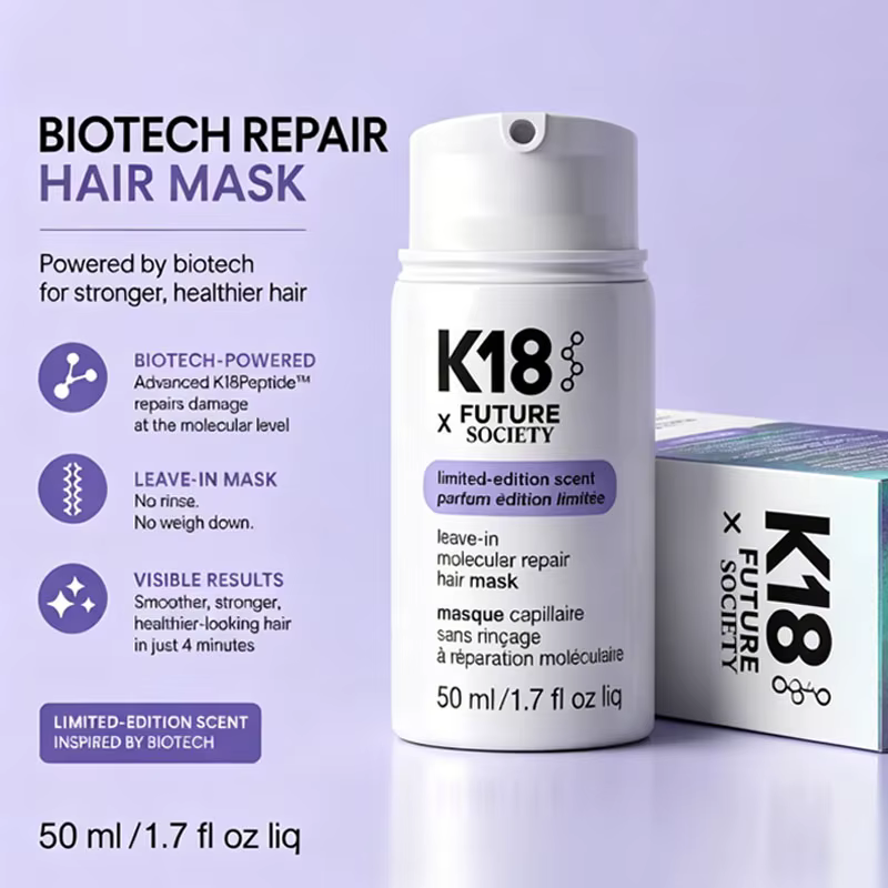 Nouveau Masque Capillaire Réparateur Moléculaire Sans Rinçage K18 – Traitement Profond à la Kératine