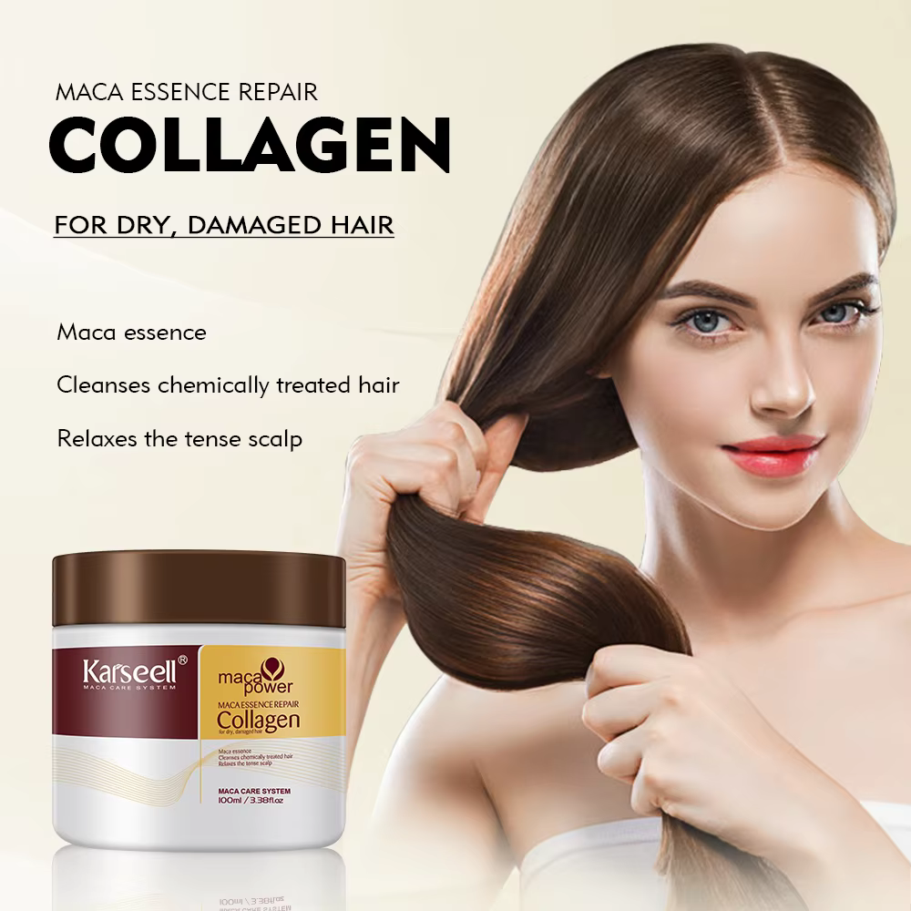 Karseell 100ML masque capillaire au collagène réparation profonde dommages huile d'argan traitement