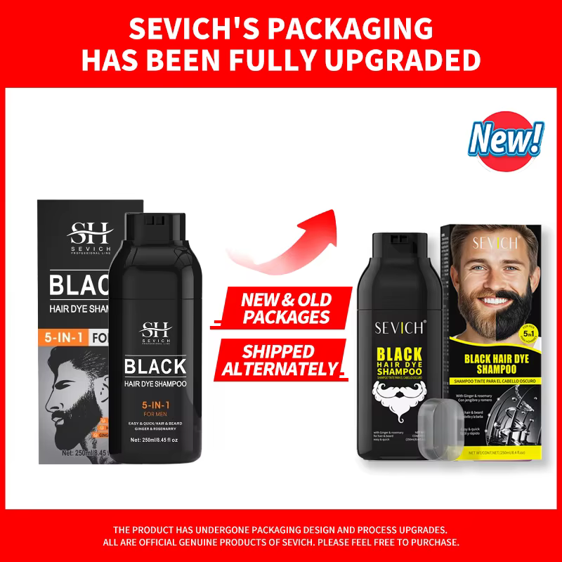 Shampoo colorant capillaire 3 en 1 pour hommes, teinture pour barbe noire, crème colorante pour chev