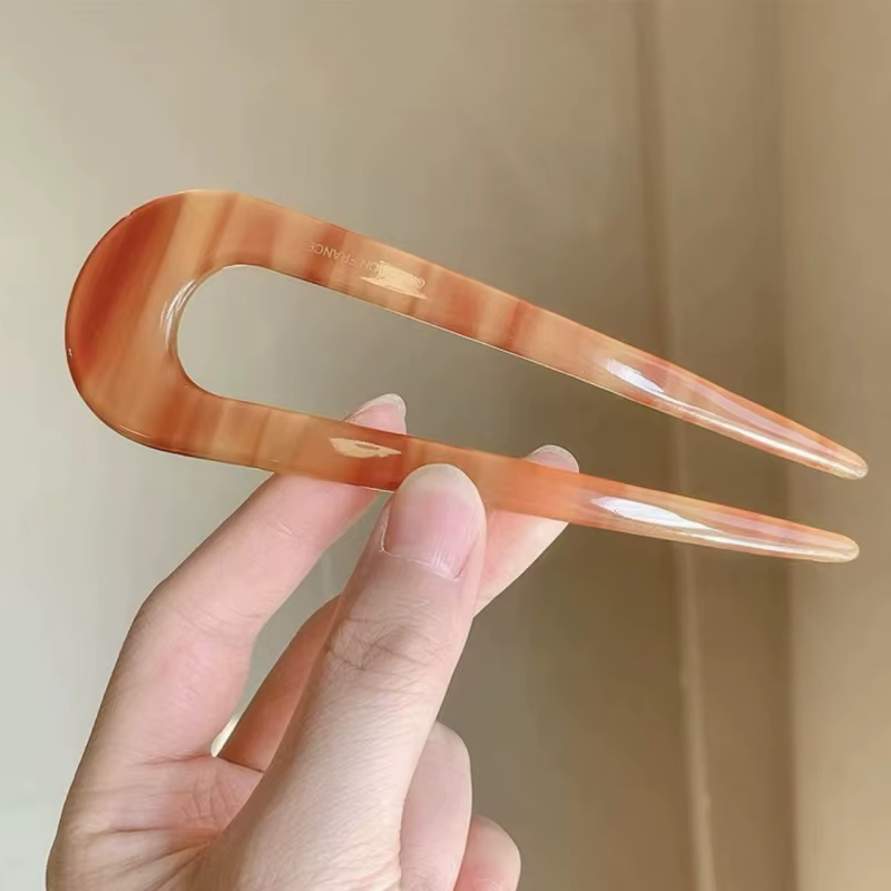 Pinces à cheveux élégantes en forme de U – Épingles torsadées françaises, épingles à cheveux haut de