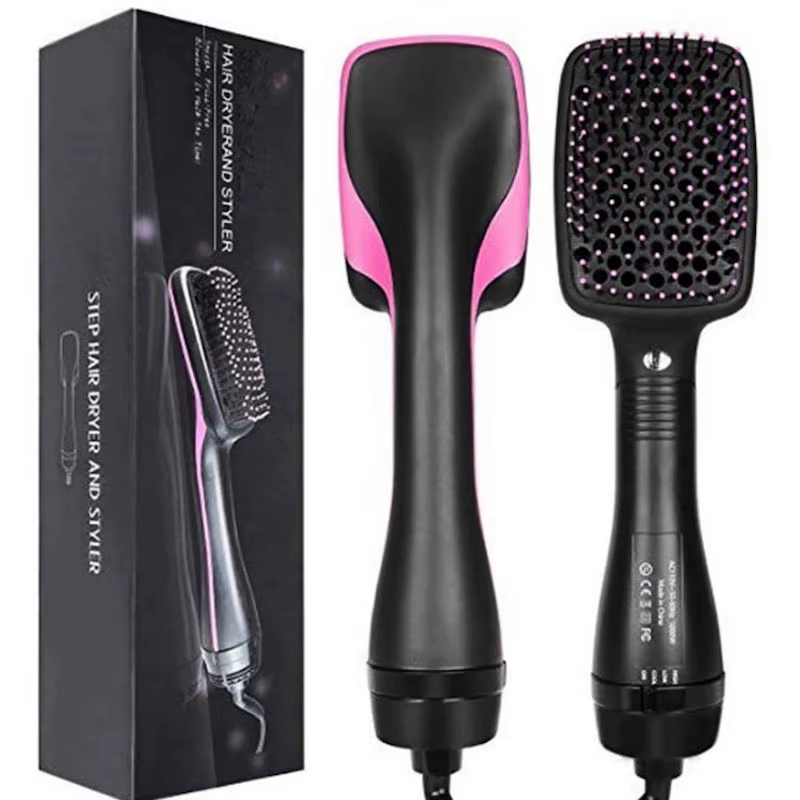 Sèche-cheveux brosse à Air chaud Styler et volumateur lisseur de cheveux bigoudi peigne rouleau une