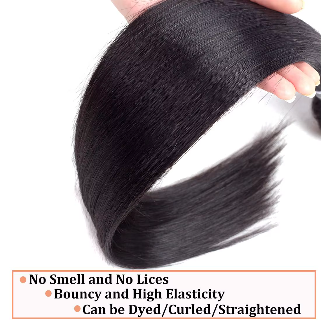 Extensions de cheveux humains lisses 12A, 28, 30, 32 pouces, cheveux bruts Remy noirs, 3 ou 4 paquet