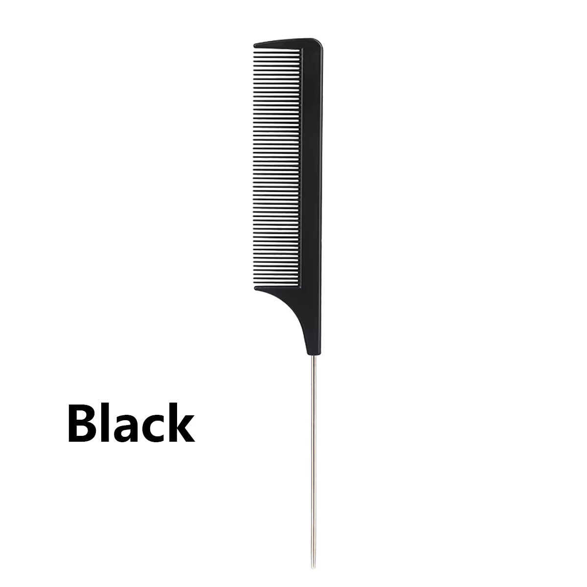 Peigne à queue pointue professionnel, peigne antistatique en acier inoxydable pour coiffure, outil d