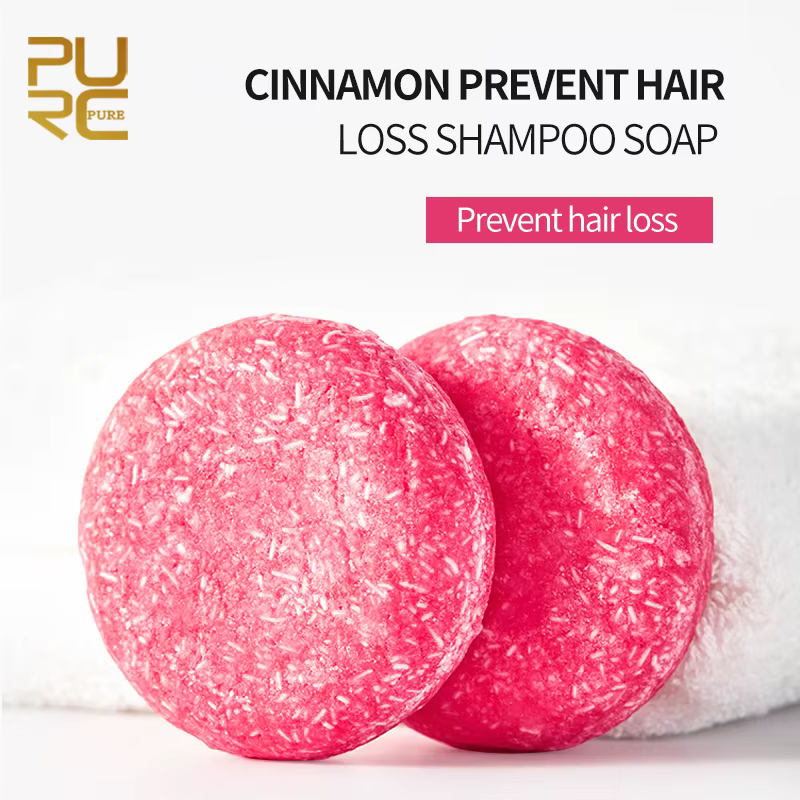 PURC Cinnamon Handmade Solid Shampoo Soap Smoothing Preventing Hair Fall Nourishing Hair Roots For W