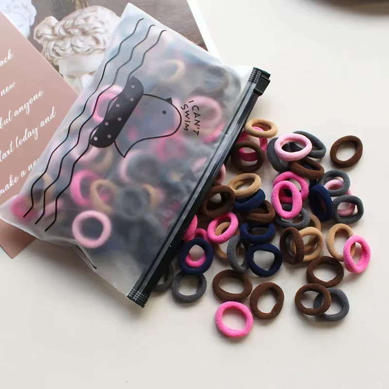 100 pièces 2CM enfants bandes de cheveux élastiques filles gomme Scrunchie élastique pour enfants Ny