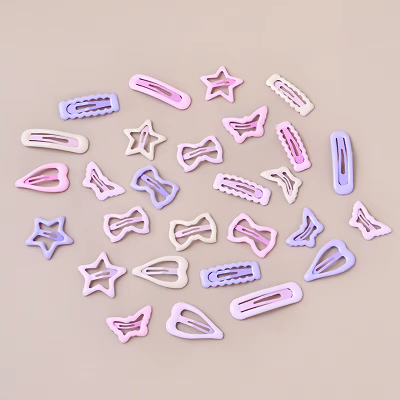 Ensemble de pinces à cheveux étoiles douces et douces, Barrettes sans traction pour bébés filles et
