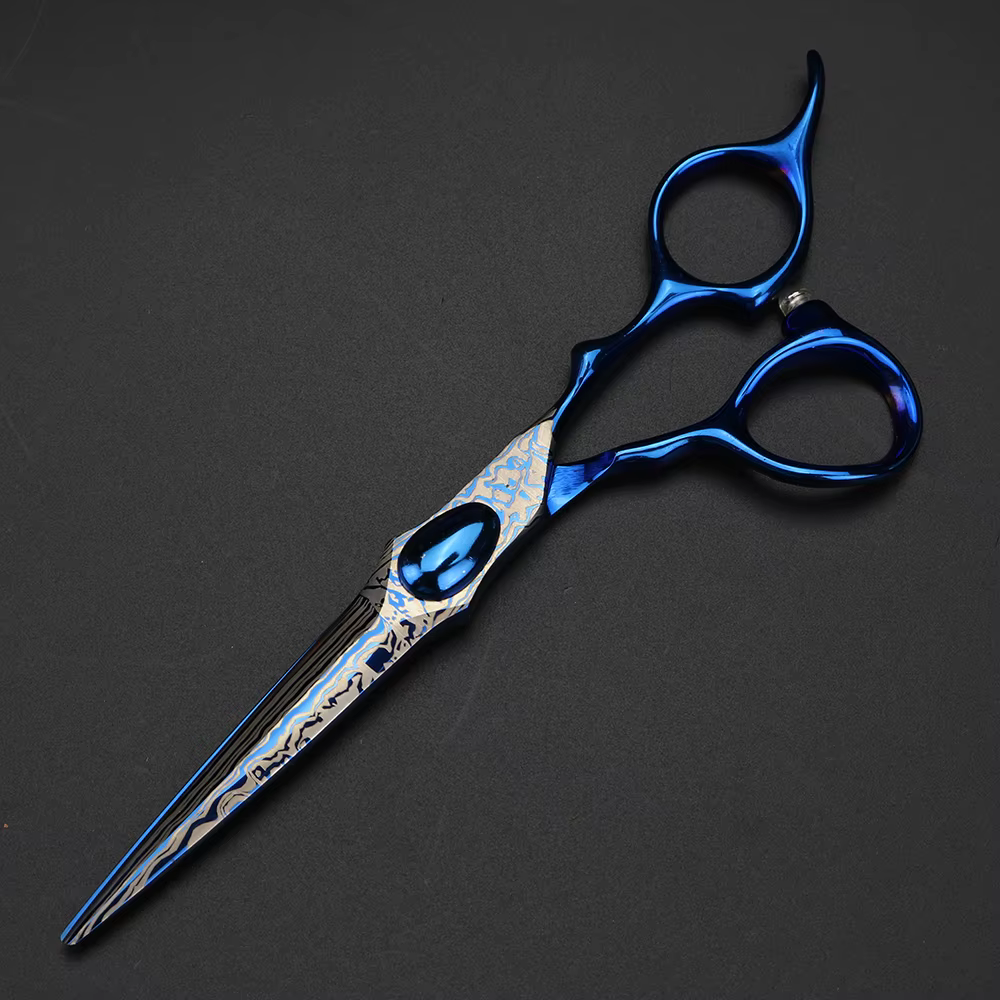 XUANTENG – ciseaux à cheveux Design Alien bleu, 6 pouces, haute dureté, ciseaux de coupe tranchants