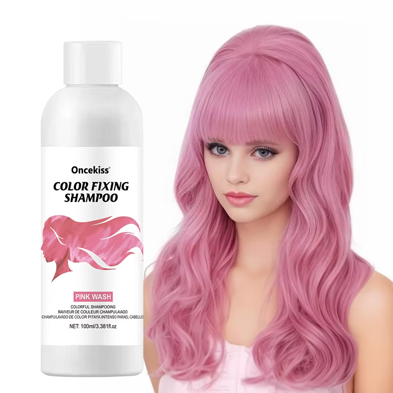 Shampoing pour teinture capillaire, shampoing correcteur de couleur coloré et fixateur de couleur, u