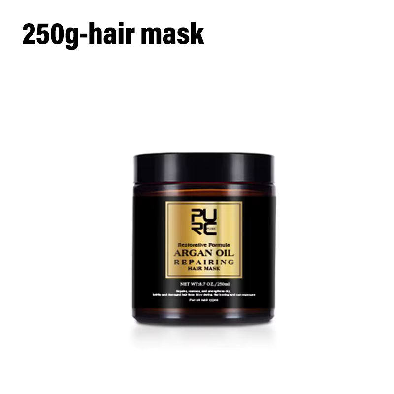 Shampoing à l'huile d'argan marocain, après-shampooing, masque capillaire, traitement, réparation en