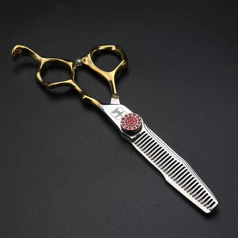 XUANFENG ciseaux à cheveux de processus CNC de 6 pouces, vis rubis, ciseaux de coupe de coiffeur et
