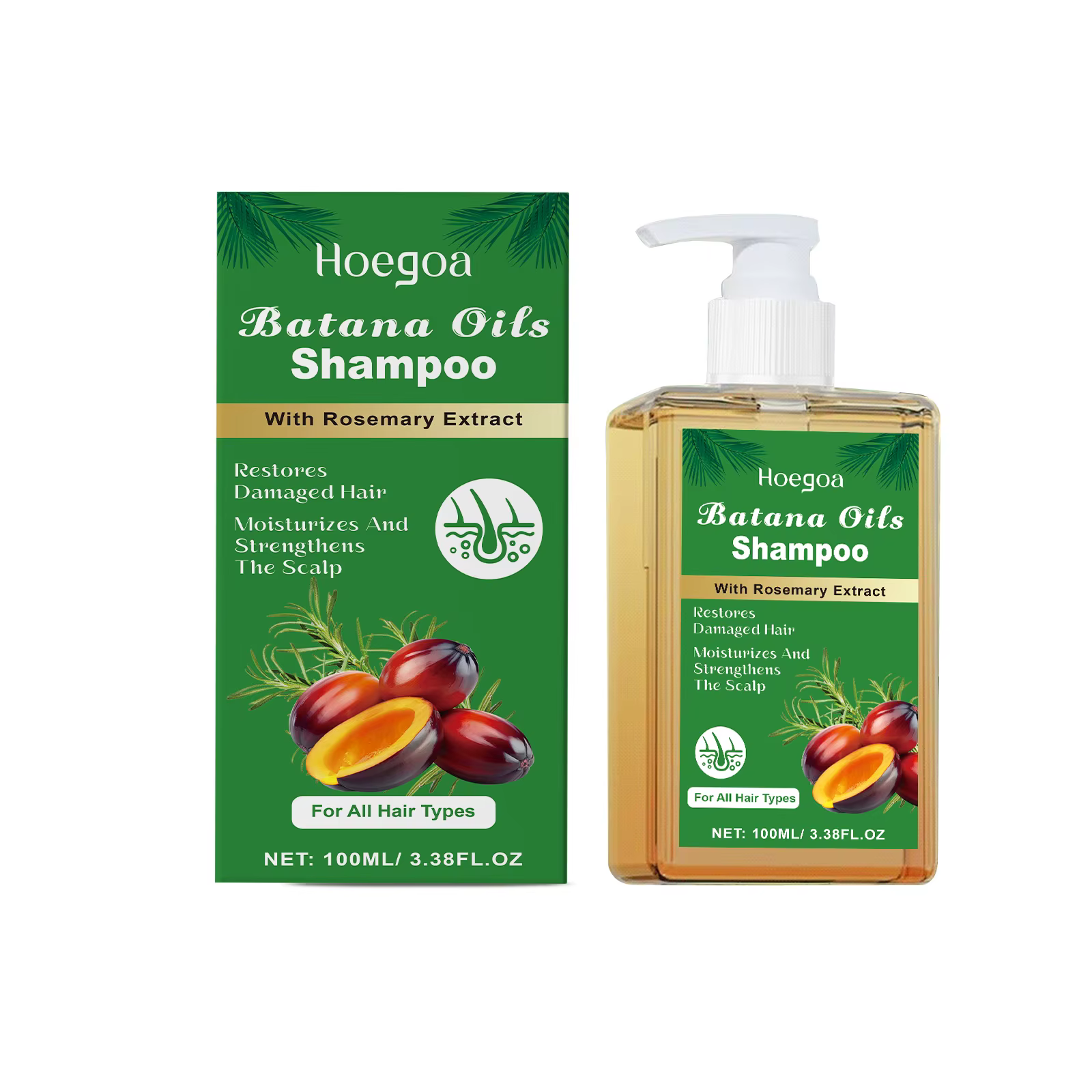 Batana – shampoing à l'huile, contrôle de l'huile, shampoing au romarin, réparation des cheveux endo