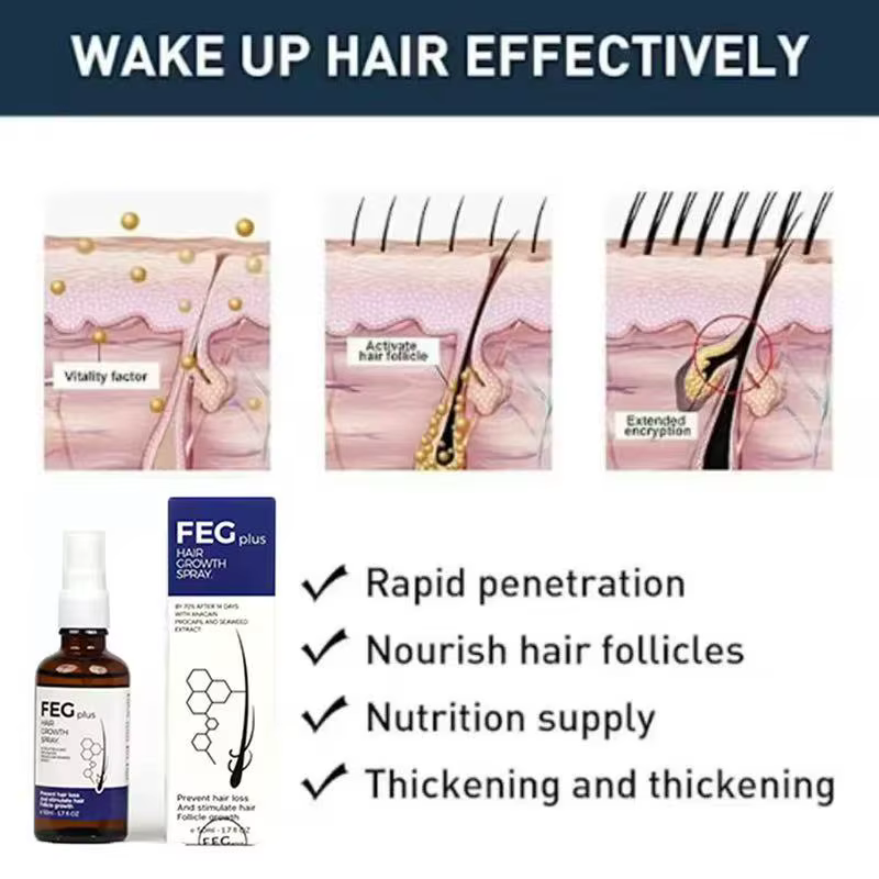 FEG-Huile de Soins Capillaires Biologique, pour Cheveux Longs, pour la Maison, Rotterdam y, 50ml
