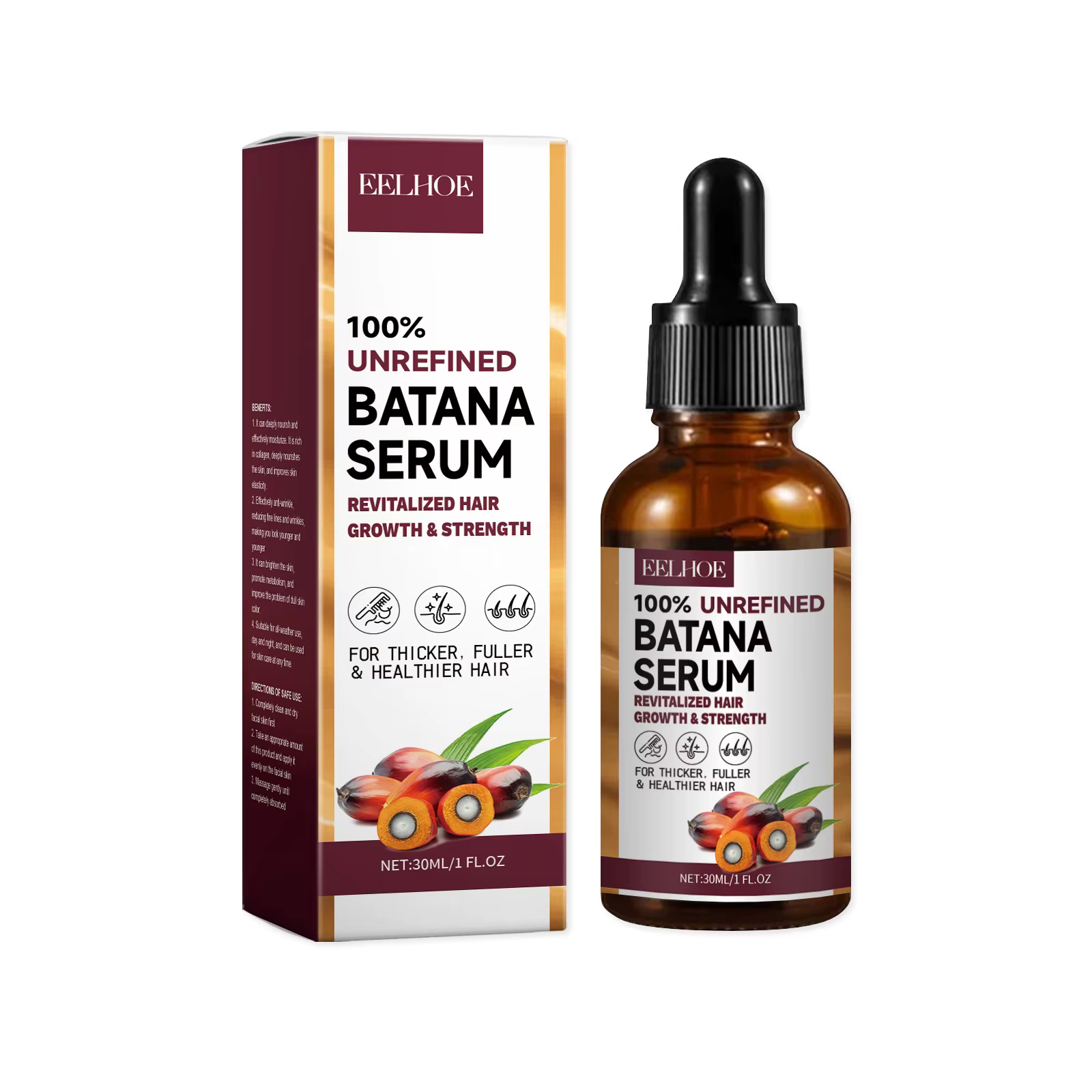 Shampoo à l'huile de Batana, nettoyage en profondeur, hydratant, lissant, anti-frisottis, réparation