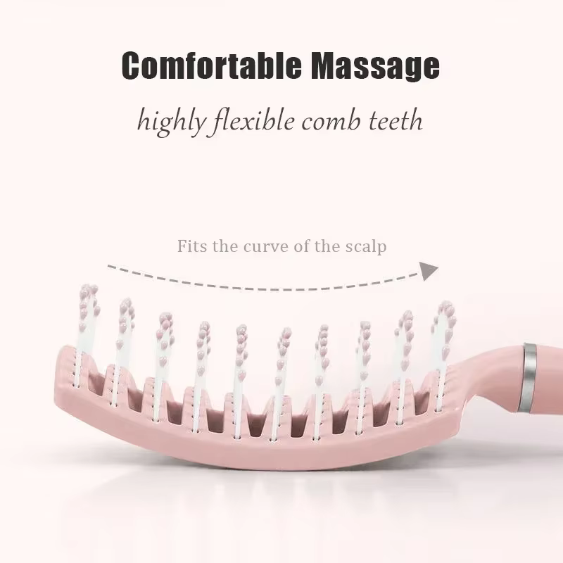 Brosse à cheveux démêlante, peigne de Massage du cuir chevelu creux, peigne à dents larges, brosse d