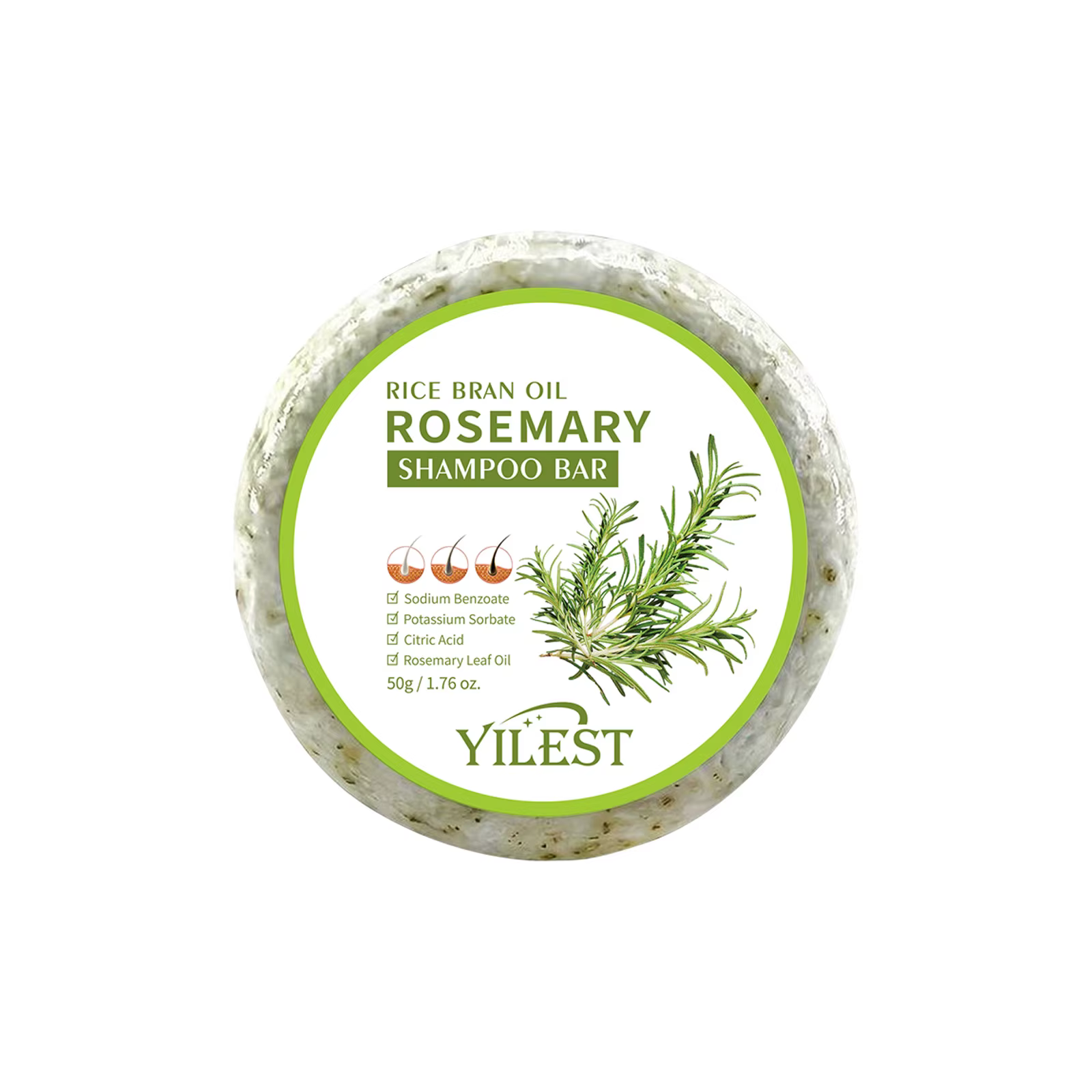 Shampoing au romarin, savon nettoyant, contrôle de l'huile, Anti-gris, soins capillaires, renforce l