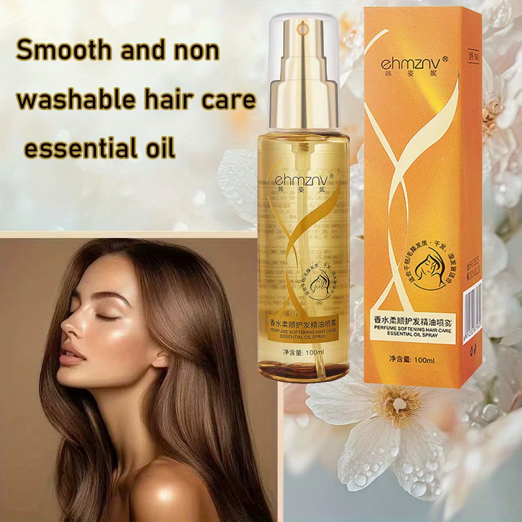 Huile Essentielle Capillaire Parfumée 100ml, Spray Éclaircissant pour Soins Capillaires, Hydratation