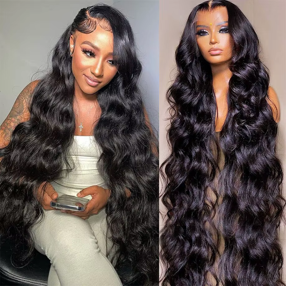 Perruque Lace Closure Wig Body Wave Naturelle, Cheveux Humains, 5x5, 13x4, 13x6, Bon Marché, 100%, p