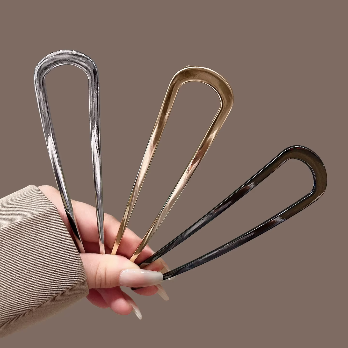 Nouvelles fourchettes à cheveux simples en forme de U, épingle à cheveux en métal, pinces à cheveux