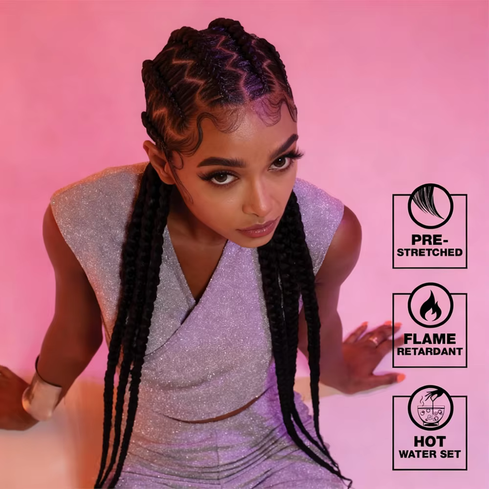 4x Sensationnel pré-précié 38 pouces tresse de cheveux synthétiques kanekalon ignifuge pour tresse d