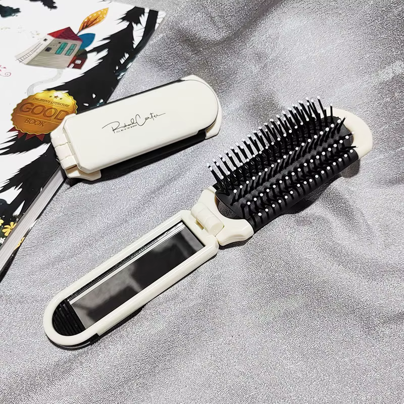 Mini brosse à cheveux pliante, peigne de Massage de la tête, antistatique, Portable, brosse à cheveu