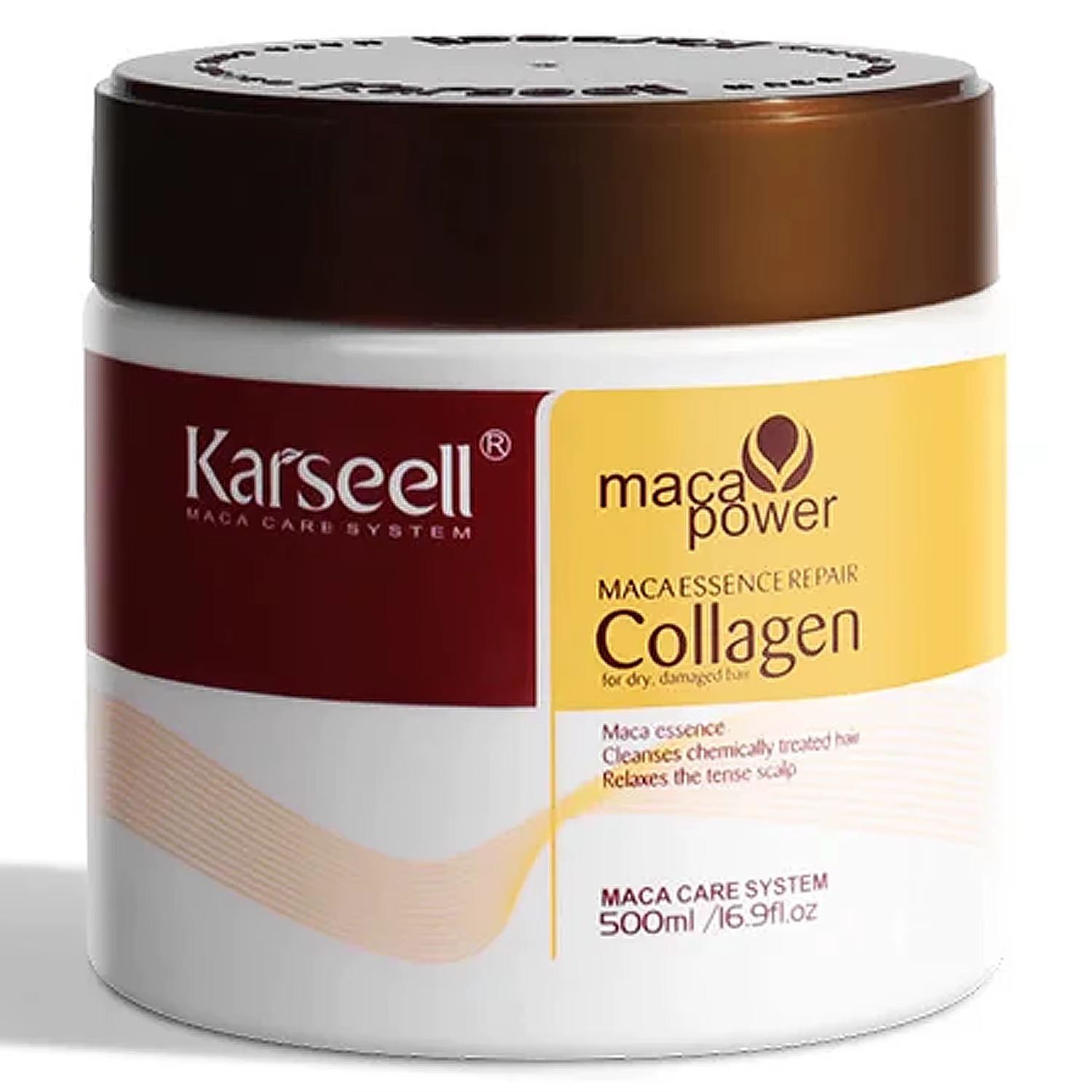 Masque capillaire au collagène Karseell 500 ml, réparation en profondeur, soin capillaire à l'huile