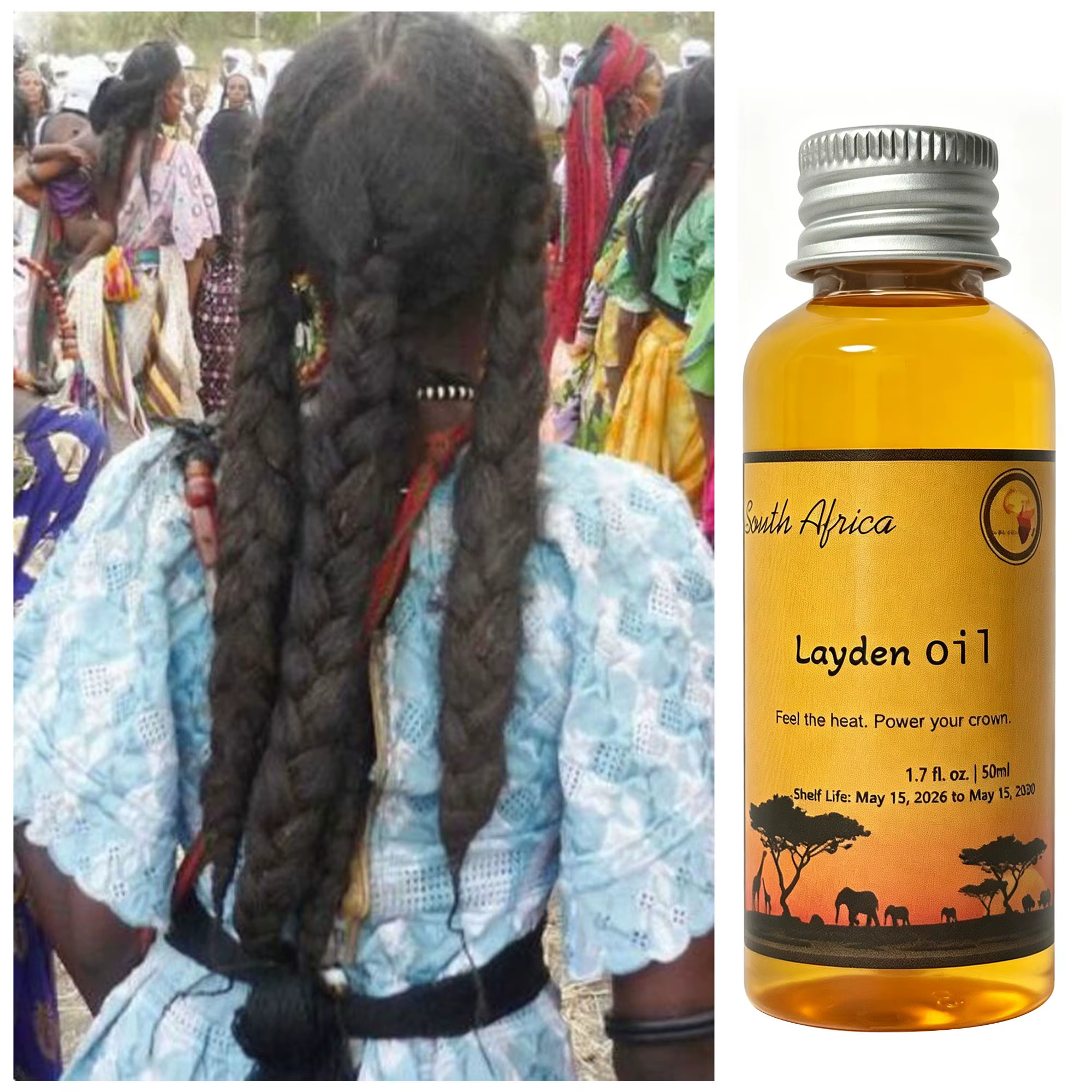Huile nourrissante traditionnelle africaine pour renforcer le cuir chevelu et les racines des cheveu