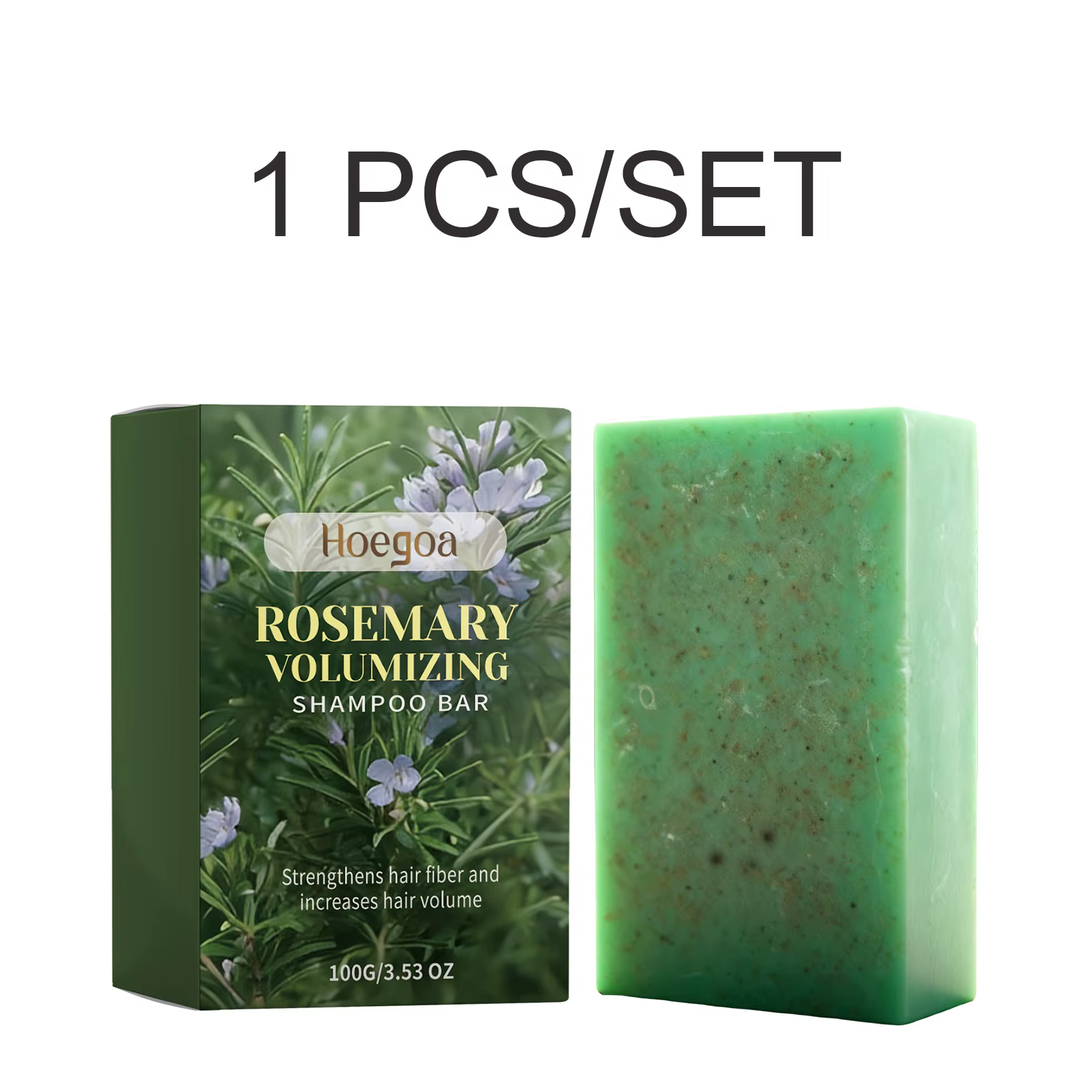Shampooing Solide Volumisant au Romarin Nettoyage Doux Apaise le Cuir Chevelu Huiles Naturelles Renf