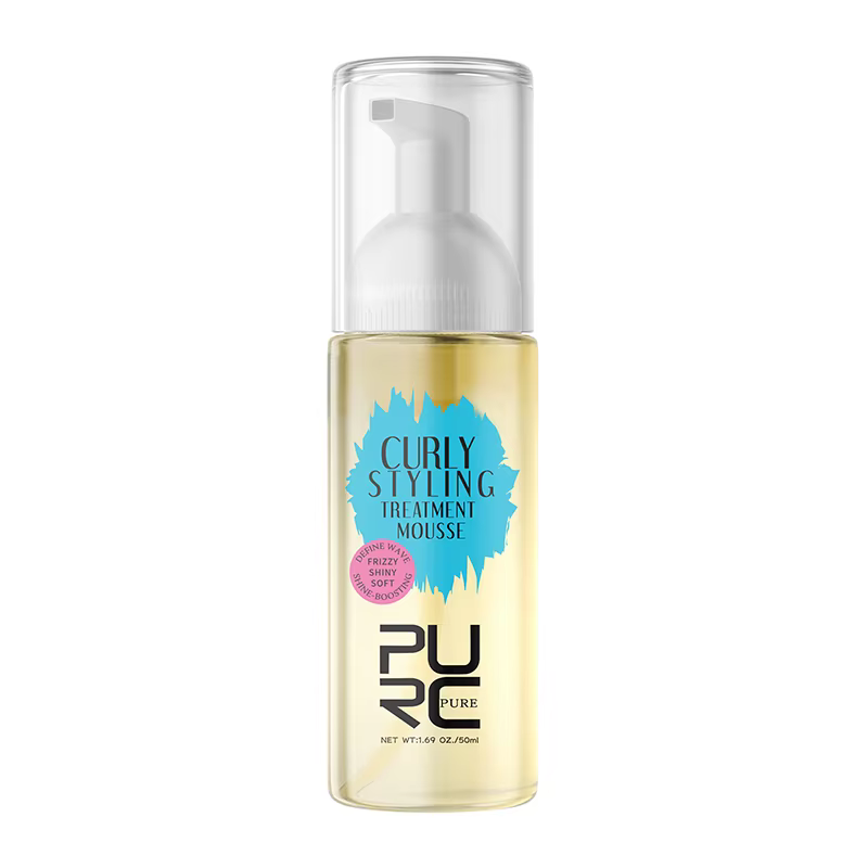 PURC-Après-shampoing pour cheveux bouclés sans rinçage, crème de traitement pour cheveux abîmés, lis
