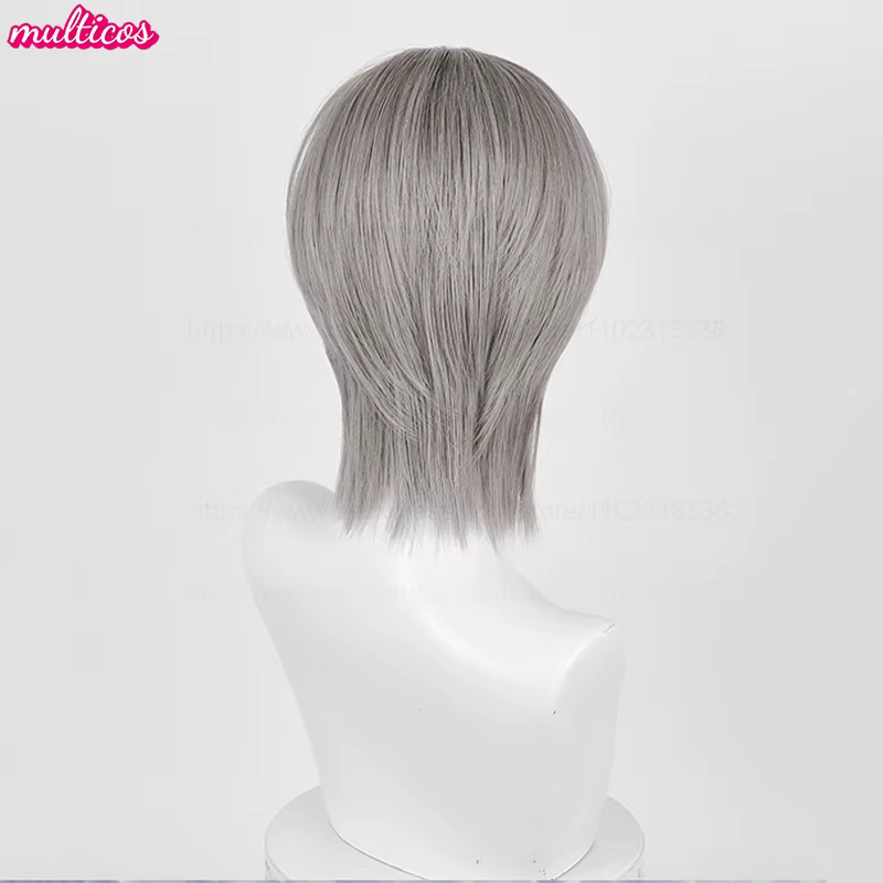 Jusqu'à la perruque de Cosplay Alien Stage Cosplay argent gris résistant à la chaleur cheveux specta