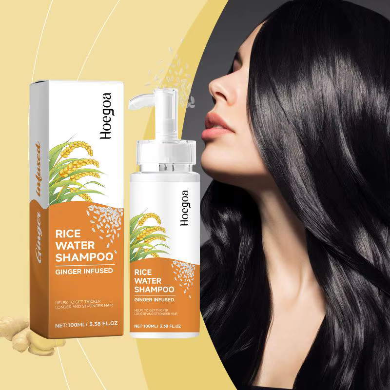 Shampooing au riz Hoegoa : répare le cuir chevelu, hydrate, nettoie, nourrit et lisse.