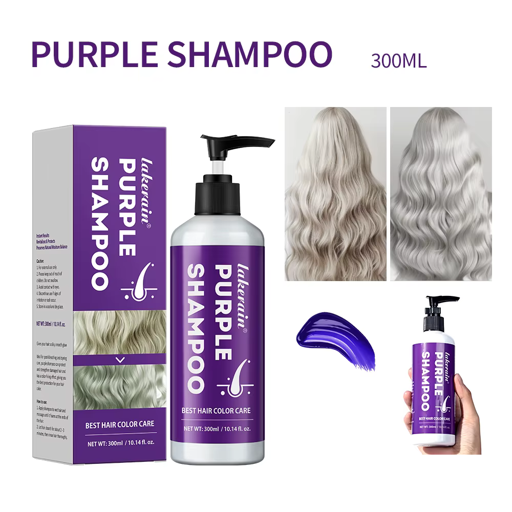 300ml Shampooing Couleur Verrouillage Violet Shampooing Cheveux Blonds Blanchiment Jaune Rimourant L