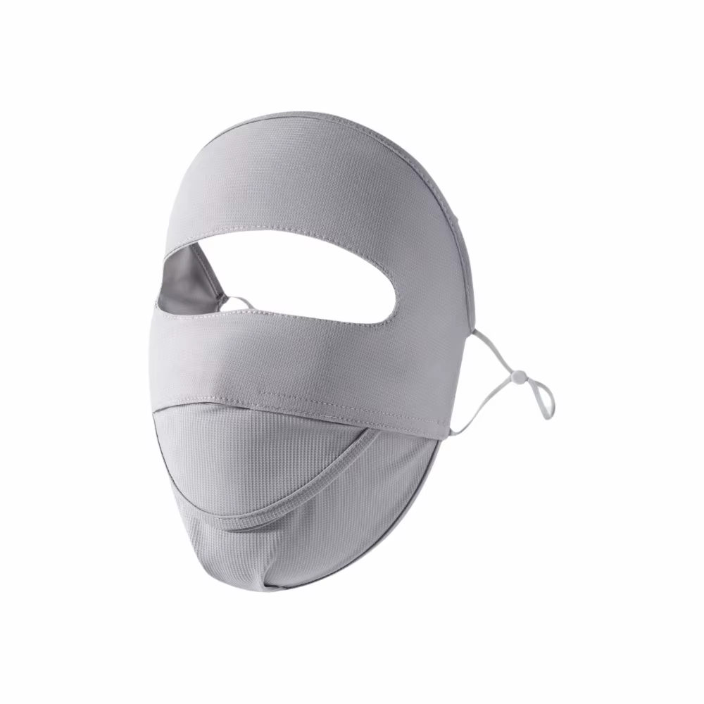 Masque facial solaire intégral respirant, anti-UV, réglable et absorbant l'humidité, pour une protec