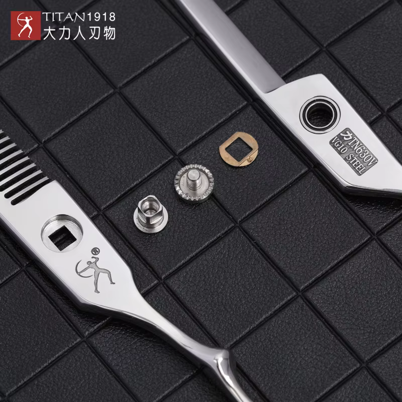 Titan professionnel barbier cheveux ciseaux salon coupe ciseaux coiffure ciseaux japon vg10 acier