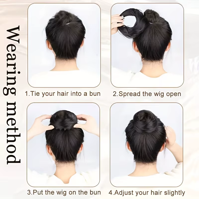 Accessoires pour chignon femme - Pinces à cheveux synthétiques réglables de 4 pouces, adaptées à tou