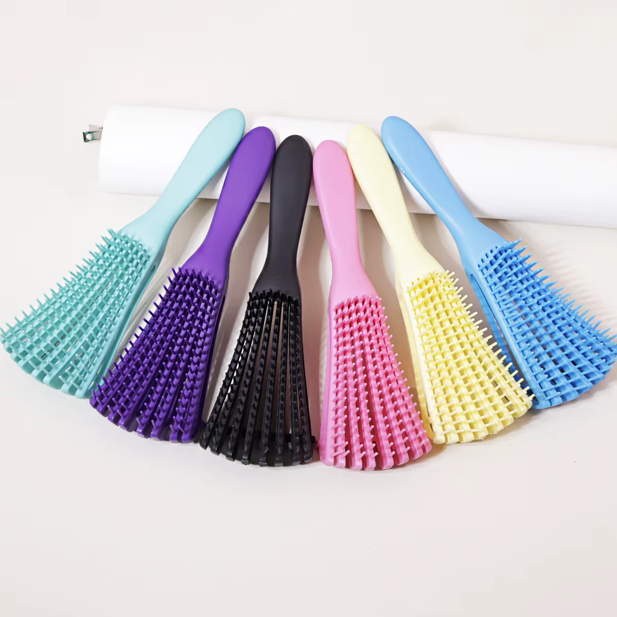 Brosse de massage du cuir chevelu, brosse à cheveux antistatique pour boucles humides, outil de coif
