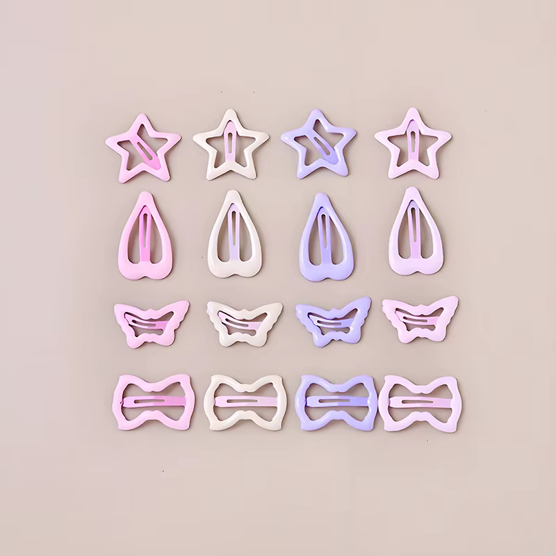 Ensemble de pinces à cheveux étoiles douces et douces, Barrettes sans traction pour bébés filles et