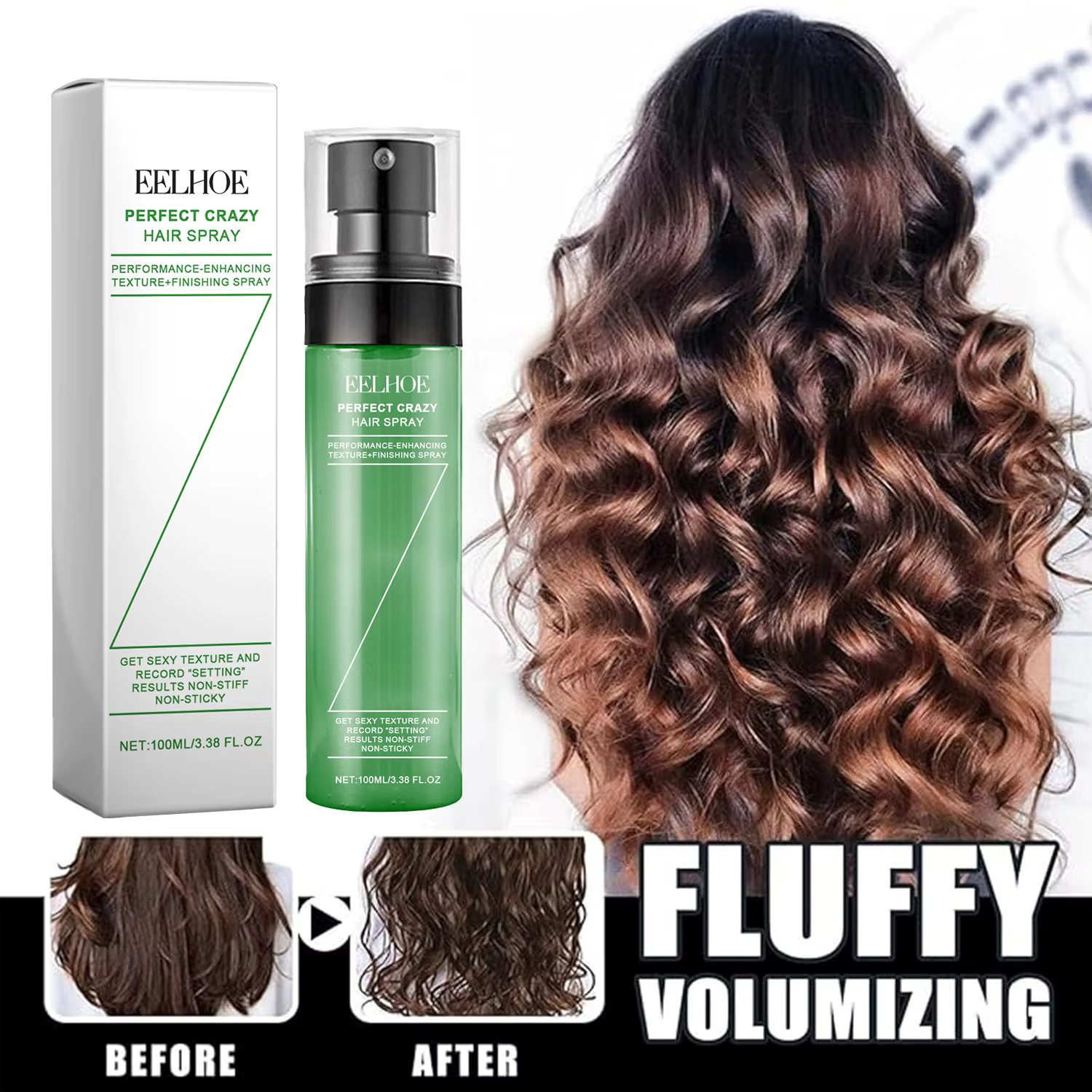 Spray épaississant volumisant moelleux pour cheveux fins, laque magique extra-volume, longue durée, 