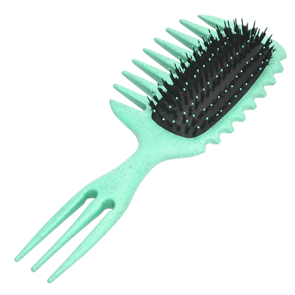Brosse Coiffante Anti-Statique pour Définir les Boucles, Démêlante à 3 Dents Larges, Peigne pour Che