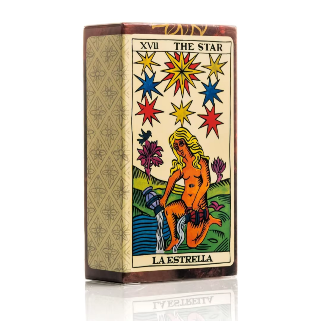 78 cartes classiques de tarot de Marseille, majeurs arcanes, thème étoile, version espagnole, jeu de
