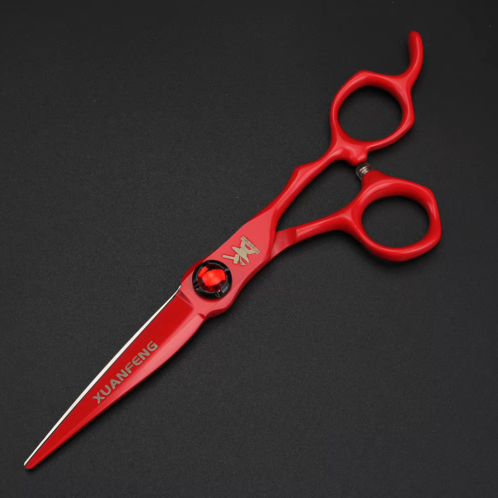 XUANFENG – ciseaux à cheveux rubis de 6 pouces, ciseaux de coupe et ciseaux amincissants entièrement