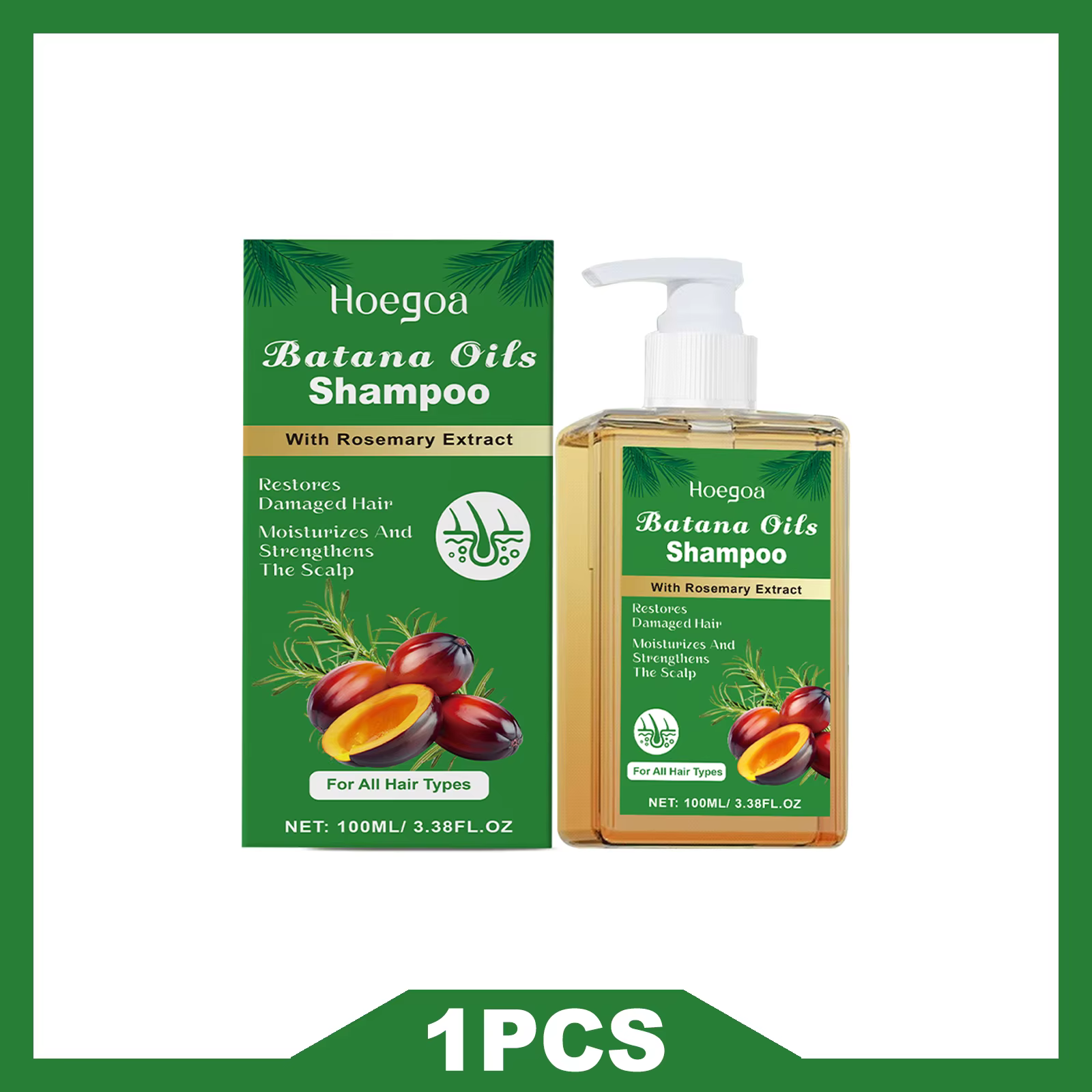 HOEGOA Batana huiles shampooing soin du cuir chevelu complet garder un lustre sain favorise la crois